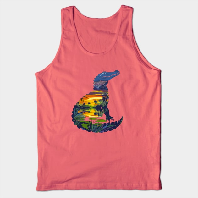 Everglades Alligator Tank Top by Wintrly